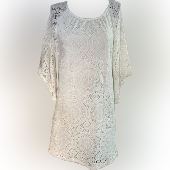 Tacera White Lace Dress Size Small - Picture 1 of 6